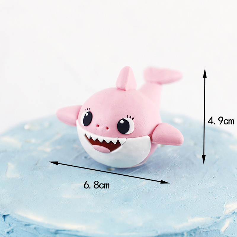 Barkácsolás cápa születésnapi torta tetején óceán polip téma akril betét party dekoráció puha kerámia baba gyerek boldog torta dekoráció ajándékok