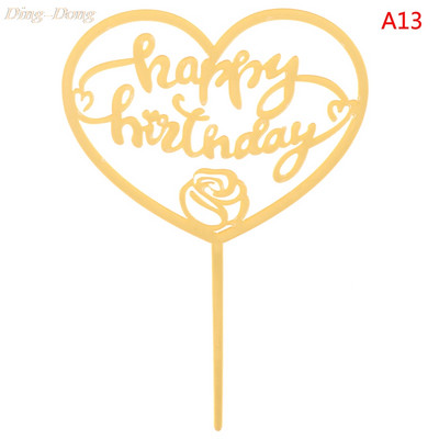 10 kom./lot novih više stilskih akrilnih rukopisnih natpisa sretan rođendan na vrhu torte, desertna dekoracija za rođendansku zabavu, lijep poklon