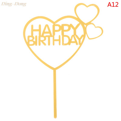 10 kom./lot novih više stilskih akrilnih rukopisnih natpisa sretan rođendan na vrhu torte, desertna dekoracija za rođendansku zabavu, lijep poklon