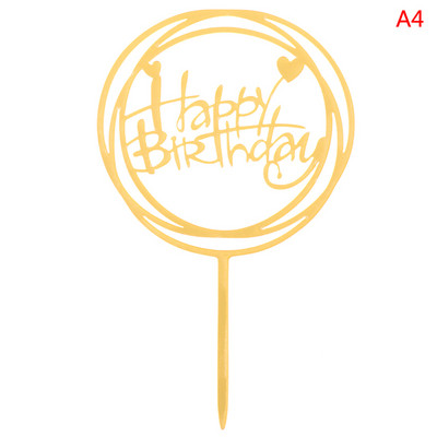 10 kom./lot novih više stilskih akrilnih rukopisnih natpisa sretan rođendan na vrhu torte, desertna dekoracija za rođendansku zabavu, lijep poklon