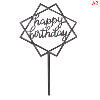 10 kom./lot novih više stilskih akrilnih rukopisnih natpisa sretan rođendan na vrhu torte, desertna dekoracija za rođendansku zabavu, lijep poklon