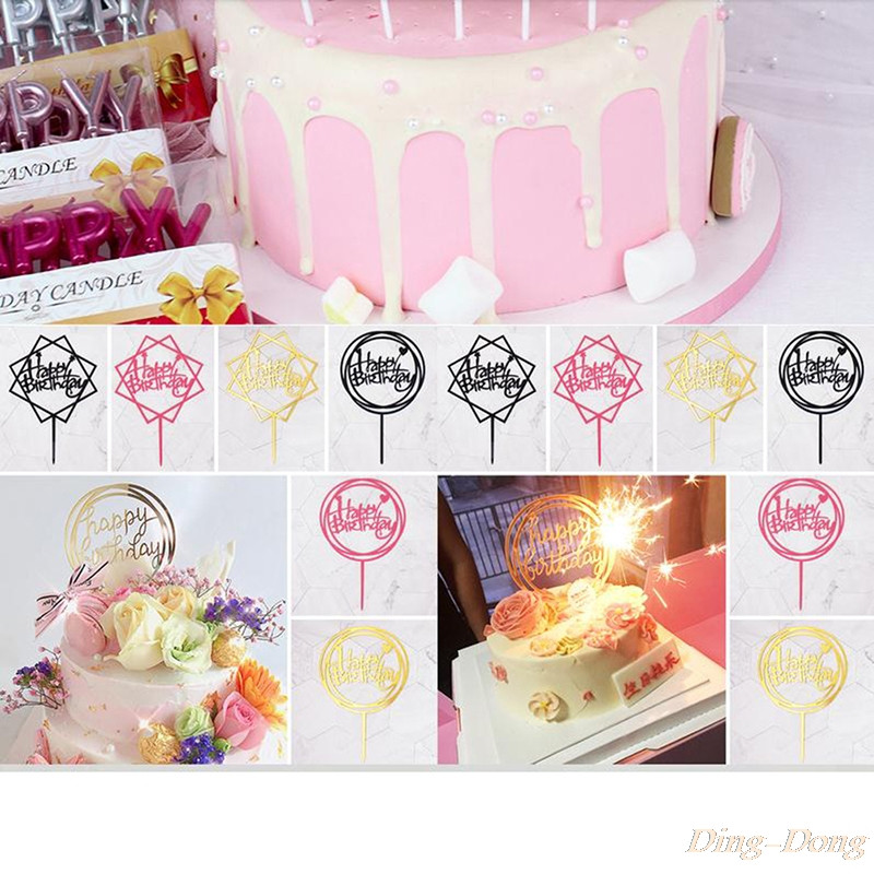 10 kom./lot novih više stilskih akrilnih rukopisnih natpisa sretan rođendan na vrhu torte, desertna dekoracija za rođendansku zabavu, lijep poklon