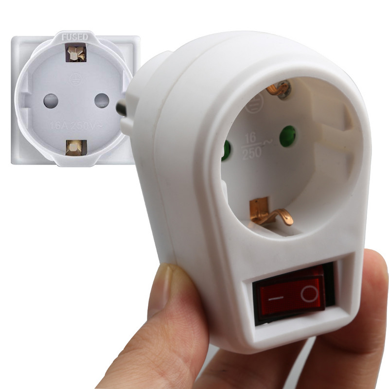 4,8 MM EU utikač, europski standardni strujni adapter 250 V 16 A, adapterska utičnica s prekidačem za uključivanje