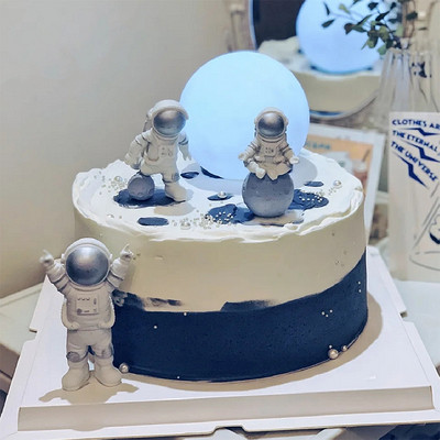 Universe Stars Rocket Astronaut Moon Palju õnne sünnipäevaks kiri Kaunistus Tordi pealis magustoit lastepäevaks Armsad kingitused lapsele