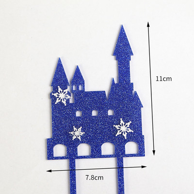 Sretan rođendan Dekoracija Princeza Princeza Dvorac Desertna haljina Ružičasto Plava Pečenje Cupcake Preljevi za torte Zastavice za torte Pary pribor