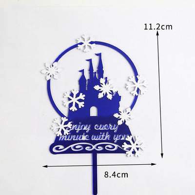 Sretan rođendan Dekoracija Princeza Princeza Dvorac Desertna haljina Ružičasto Plava Pečenje Cupcake Preljevi za torte Zastavice za torte Pary pribor