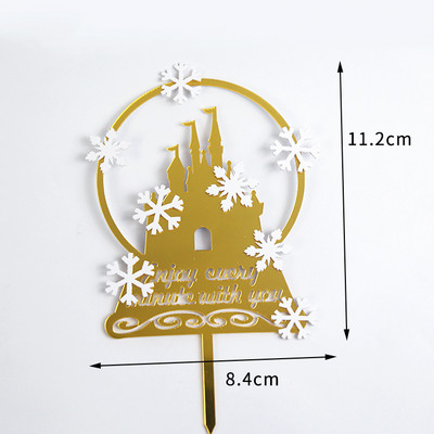 Sretan rođendan Dekoracija Princeza Princeza Dvorac Desertna haljina Ružičasto Plava Pečenje Cupcake Preljevi za torte Zastavice za torte Pary pribor