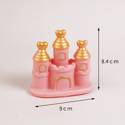 Sretan rođendan Dekoracija Princeza Princeza Dvorac Desertna haljina Ružičasto Plava Pečenje Cupcake Preljevi za torte Zastavice za torte Pary pribor