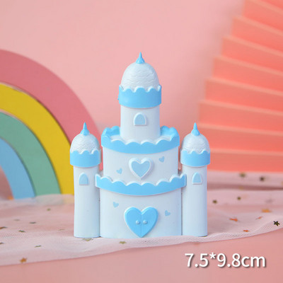 Sretan rođendan Dekoracija Princeza Princeza Dvorac Desertna haljina Ružičasto Plava Pečenje Cupcake Preljevi za torte Zastavice za torte Pary pribor