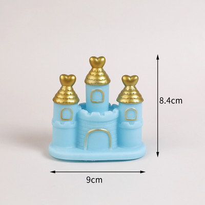 Sretan rođendan Dekoracija Princeza Princeza Dvorac Desertna haljina Ružičasto Plava Pečenje Cupcake Preljevi za torte Zastavice za torte Pary pribor