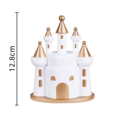 Sretan rođendan Dekoracija Princeza Princeza Dvorac Desertna haljina Ružičasto Plava Pečenje Cupcake Preljevi za torte Zastavice za torte Pary pribor