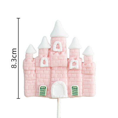 Sretan rođendan Dekoracija Princeza Princeza Dvorac Desertna haljina Ružičasto Plava Pečenje Cupcake Preljevi za torte Zastavice za torte Pary pribor