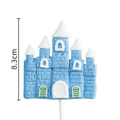 Sretan rođendan Dekoracija Princeza Princeza Dvorac Desertna haljina Ružičasto Plava Pečenje Cupcake Preljevi za torte Zastavice za torte Pary pribor