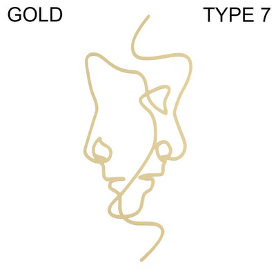 Poklon Zlatno Srebrno Crno nadjev za tortu Umjetnička djevojka Sretan rođendan Apstraktno žensko lice Dekoracija torte Minimalističke linije Pokrivači za tortu