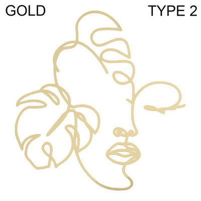 Poklon Zlatno Srebrno Crno nadjev za tortu Umjetnička djevojka Sretan rođendan Apstraktno žensko lice Dekoracija torte Minimalističke linije Pokrivači za tortu