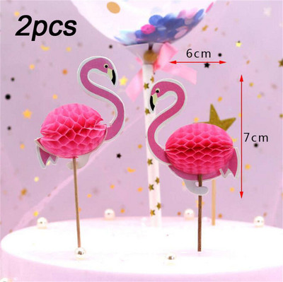 Ružičasti flamingo na vrhu torte Dekoracija anđeoskih krila Akrilna zastavica za Baby Shower Poklon Rođendansko vjenčanje Desert Party Decor Supplies