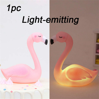 Ružičasti flamingo na vrhu torte Dekoracija anđeoskih krila Akrilna zastavica za Baby Shower Poklon Rođendansko vjenčanje Desert Party Decor Supplies