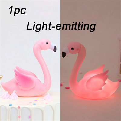 Ružičasti flamingo na vrhu torte Dekoracija anđeoskih krila Akrilna zastavica za Baby Shower Poklon Rođendansko vjenčanje Desert Party Decor Supplies