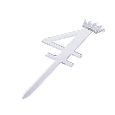 5/10kom zrcalne površine za tortu, akrilni brojevi 0-9 s krunom, dječji rođendanski ukras za tortu, nadjev za godišnjicu vjenčanja