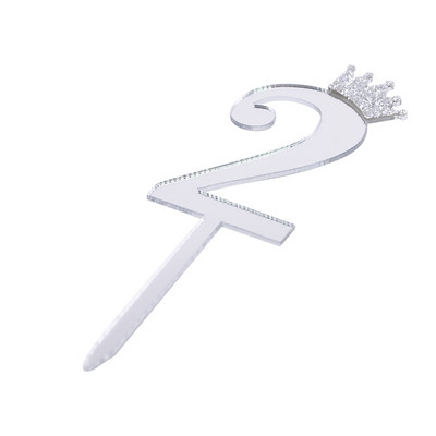 5/10kom zrcalne površine za tortu, akrilni brojevi 0-9 s krunom, dječji rođendanski ukras za tortu, nadjev za godišnjicu vjenčanja