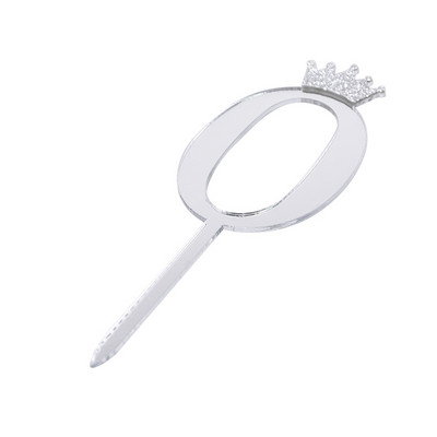 5/10kom zrcalne površine za tortu, akrilni brojevi 0-9 s krunom, dječji rođendanski ukras za tortu, nadjev za godišnjicu vjenčanja