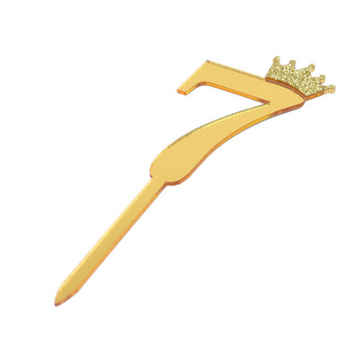 5/10kom zrcalne površine za tortu, akrilni brojevi 0-9 s krunom, dječji rođendanski ukras za tortu, nadjev za godišnjicu vjenčanja