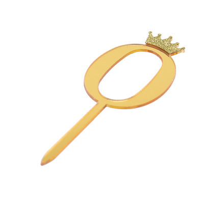 5/10kom zrcalne površine za tortu, akrilni brojevi 0-9 s krunom, dječji rođendanski ukras za tortu, nadjev za godišnjicu vjenčanja