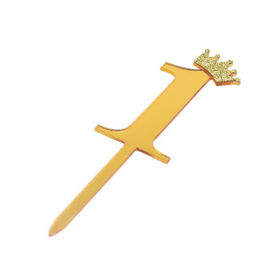 5/10kom zrcalne površine za tortu, akrilni brojevi 0-9 s krunom, dječji rođendanski ukras za tortu, nadjev za godišnjicu vjenčanja