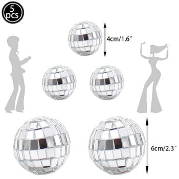 1Pcs Disco Ball Cake toppers 80s 90s Retro party Disco Cake Decor Saturday Night Fever Party Disco Dance Birthday Party Supplies