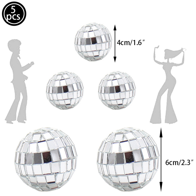 1db Disco Ball Tortafedők 80-as 90-es évek Retro party Disco Cake Decor Szombat esti Lázparti Disco Dance Születésnapi Party Kellékek