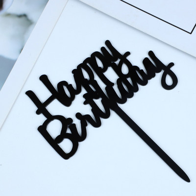 10 DB akril boldog születésnapi tortafeltét ballon arany akril tortafeltét buli kellékek babaváró születésnapi torta dekoráció