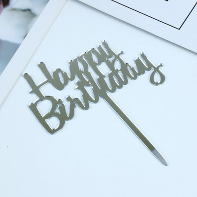 10 DB akril boldog születésnapi tortafeltét ballon arany akril tortafeltét buli kellékek babaváró születésnapi torta dekoráció