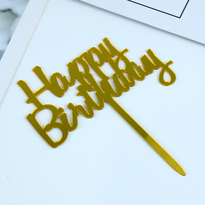 10 DB akril boldog születésnapi tortafeltét ballon arany akril tortafeltét buli kellékek babaváró születésnapi torta dekoráció