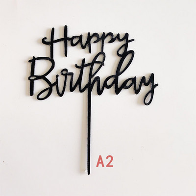 10 DB akril boldog születésnapi tortafeltét ballon arany akril tortafeltét buli kellékek babaváró születésnapi torta dekoráció