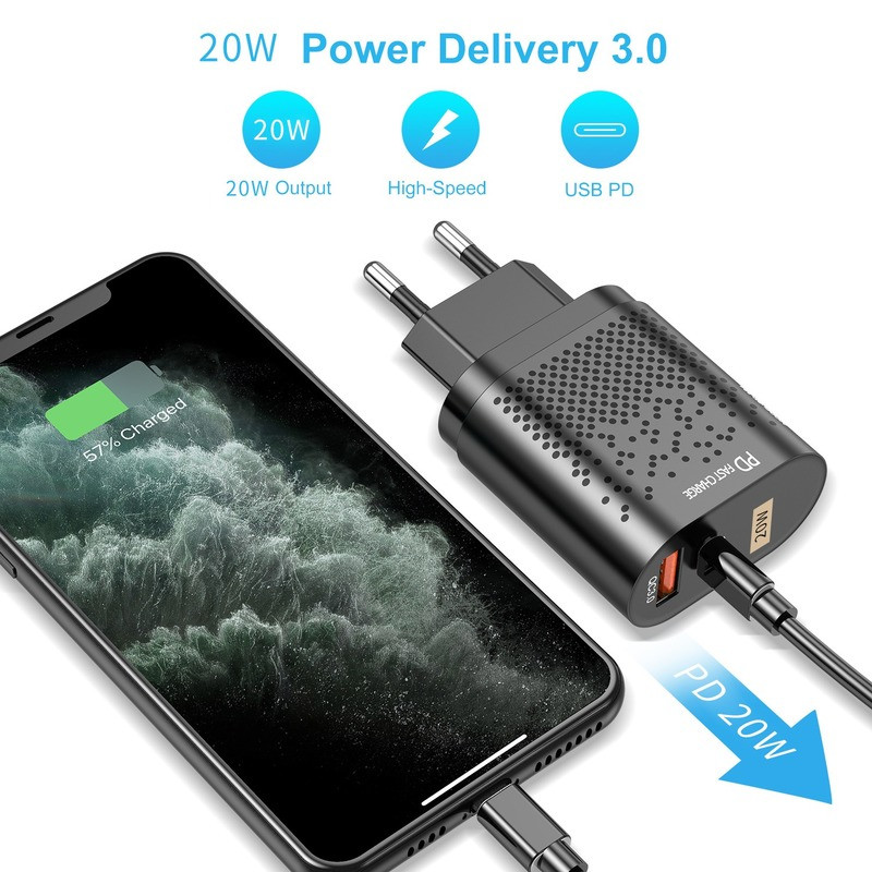PD 20W USB tip C punjač za iPhone 14 13 Pro Max Mini brzo punjenje QC 3.0 brzo punjenje putni zidni utikač za Xiaomi 12 Samsung