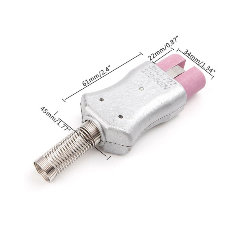 Magas hőmérsékletű kerámia elektromos fűtőcsatlakozó ipari alumínium fűtőgyűrű aljzat csatlakozó dugó 6 mm