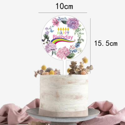 Boldog születésnapi torta dekoratív virág pillangó torta dekoratív otthoni születésnapi buli díszítő cikkek
