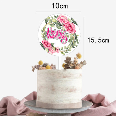 Boldog születésnapi torta dekoratív virág pillangó torta dekoratív otthoni születésnapi buli díszítő cikkek