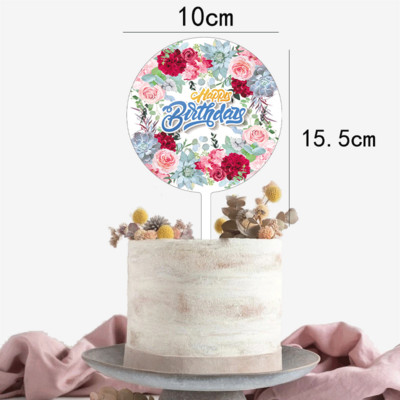 Boldog születésnapi torta dekoratív virág pillangó torta dekoratív otthoni születésnapi buli díszítő cikkek