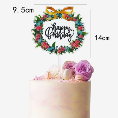 Boldog születésnapi torta dekoratív virág pillangó torta dekoratív otthoni születésnapi buli díszítő cikkek