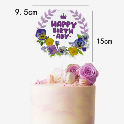 Boldog születésnapi torta dekoratív virág pillangó torta dekoratív otthoni születésnapi buli díszítő cikkek