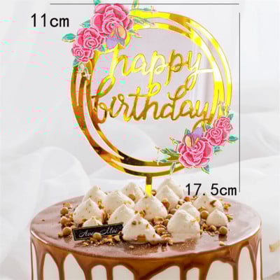 Boldog születésnapi torta dekoratív virág pillangó torta dekoratív otthoni születésnapi buli díszítő cikkek