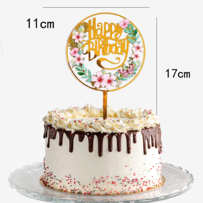 Boldog születésnapi torta dekoratív virág pillangó torta dekoratív otthoni születésnapi buli díszítő cikkek