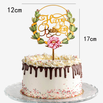 Boldog születésnapi torta dekoratív virág pillangó torta dekoratív otthoni születésnapi buli díszítő cikkek
