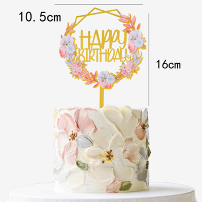 Boldog születésnapi torta dekoratív virág pillangó torta dekoratív otthoni születésnapi buli díszítő cikkek