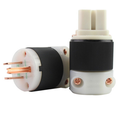 Hubbell HBL8215C američki utikač za napajanje Čisti bakar / pozlaćeni HiFi audio AC kabel za napajanje američki utikač IEC konektor