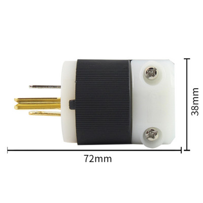 Hubbell HBL8215C američki utikač za napajanje Čisti bakar / pozlaćeni HiFi audio AC kabel za napajanje američki utikač IEC konektor