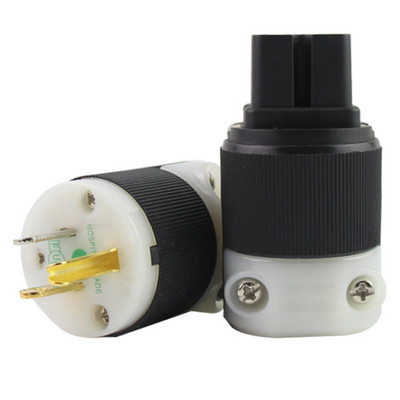 Hubbell HBL8215C američki utikač za napajanje Čisti bakar / pozlaćeni HiFi audio AC kabel za napajanje američki utikač IEC konektor