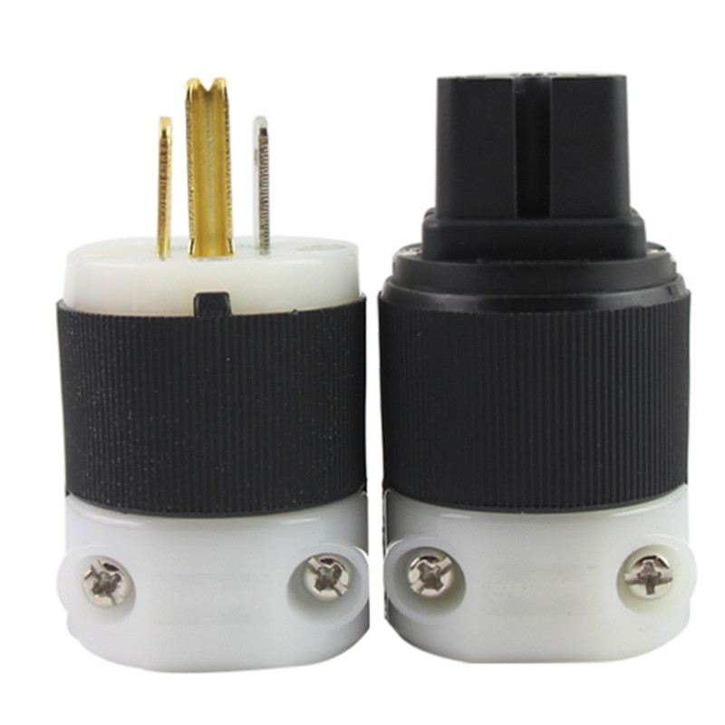 Hubbell HBL8215C američki utikač za napajanje Čisti bakar / pozlaćeni HiFi audio AC kabel za napajanje američki utikač IEC konektor