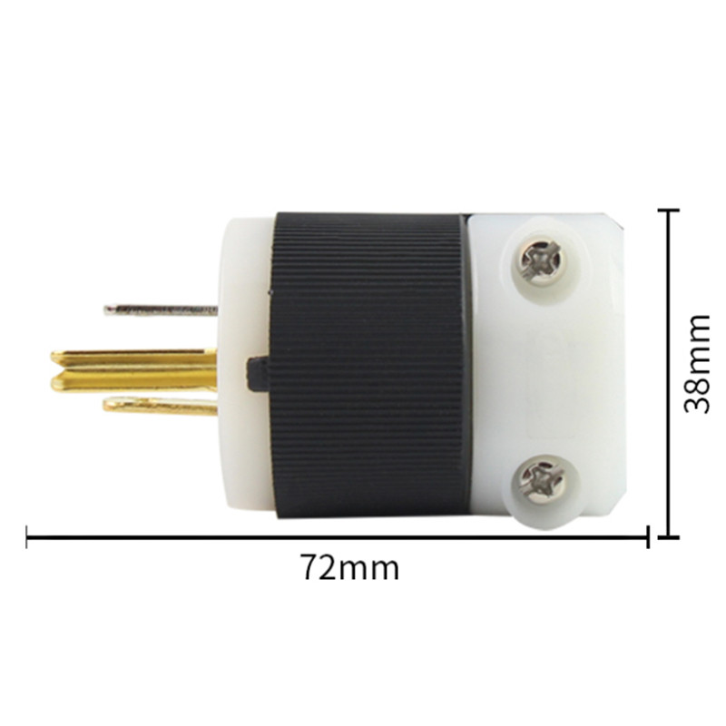 Hubbell HBL8215C američki utikač za napajanje Čisti bakar / pozlaćeni HiFi audio AC kabel za napajanje američki utikač IEC konektor